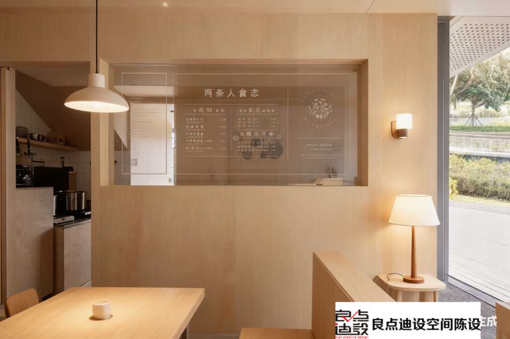 治愈系原木风设计，这面墙的灯光和菜单设计绝了